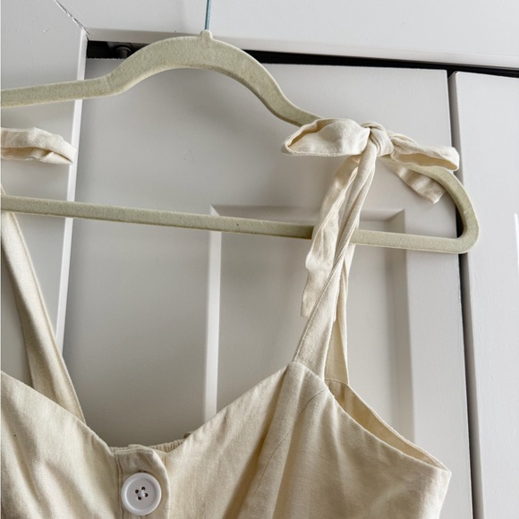 Urban Outfitters Cream Button-Down Midi Dress - Picture 3 of 7